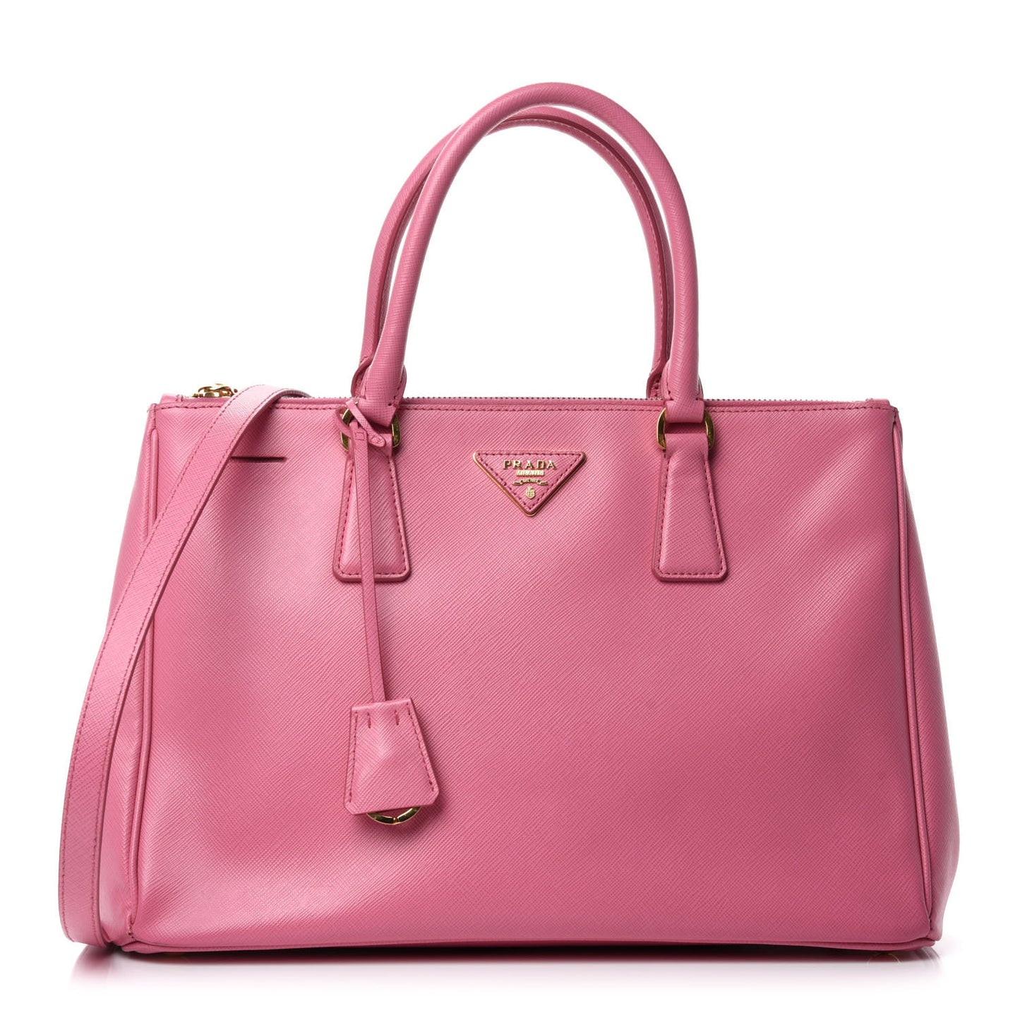 Saffiano Medium Galleria Double Zip Tote Geranio