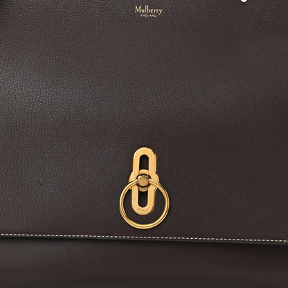 Mulberry Natural Grain Leather Amberley Satchel Chocolate 7 of 13