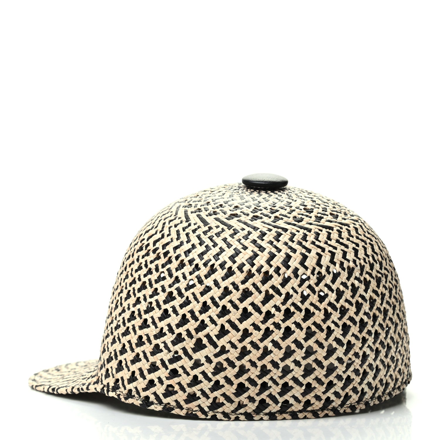 Hermes Panama Straw Chapeau Tanzanie Canna Hat 58 Naturel Black 3 of 5