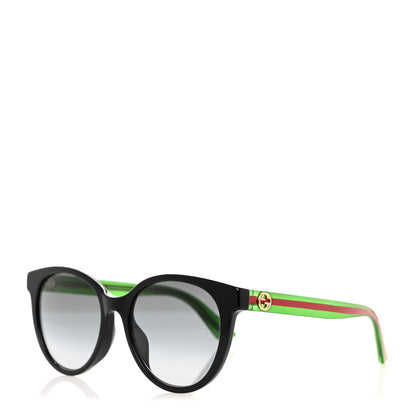 Gucci Acetate Round Web Sunglasses GG0702S Black 1 of 8