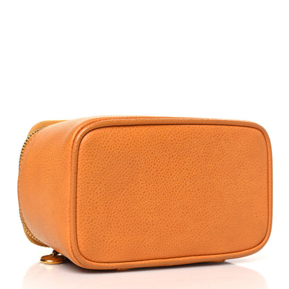 Chanel Caviar Vanity Cosmetic Case Orange 4 of 12