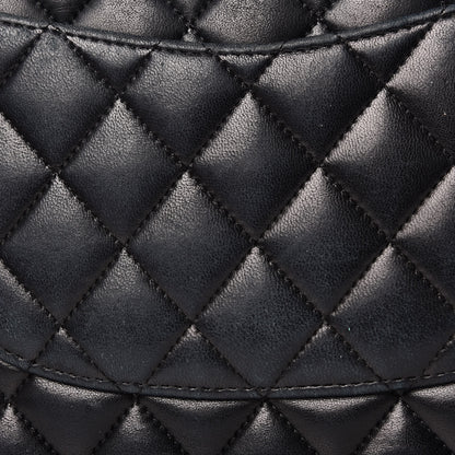 Chanel Lambskin Quilted Medium Double Flap Black 16 of 20