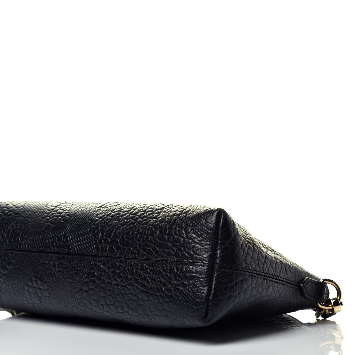 Signature Grain Calfskin Check Embossed Small Chichester Crossbody Clutch Bag Black