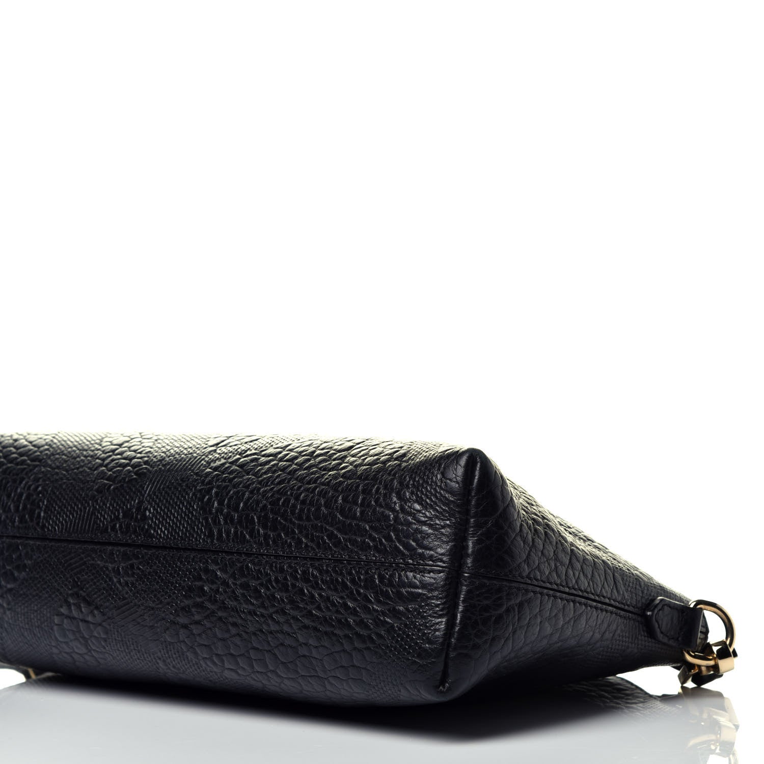 Burberry Signature Grain Calfskin Check Embossed Small Chichester Crossbody Clutch Bag Black 9 of 9