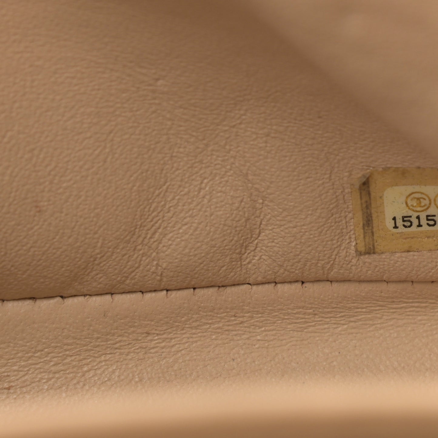 Caviar Quilted Jumbo Double Flap Light Beige