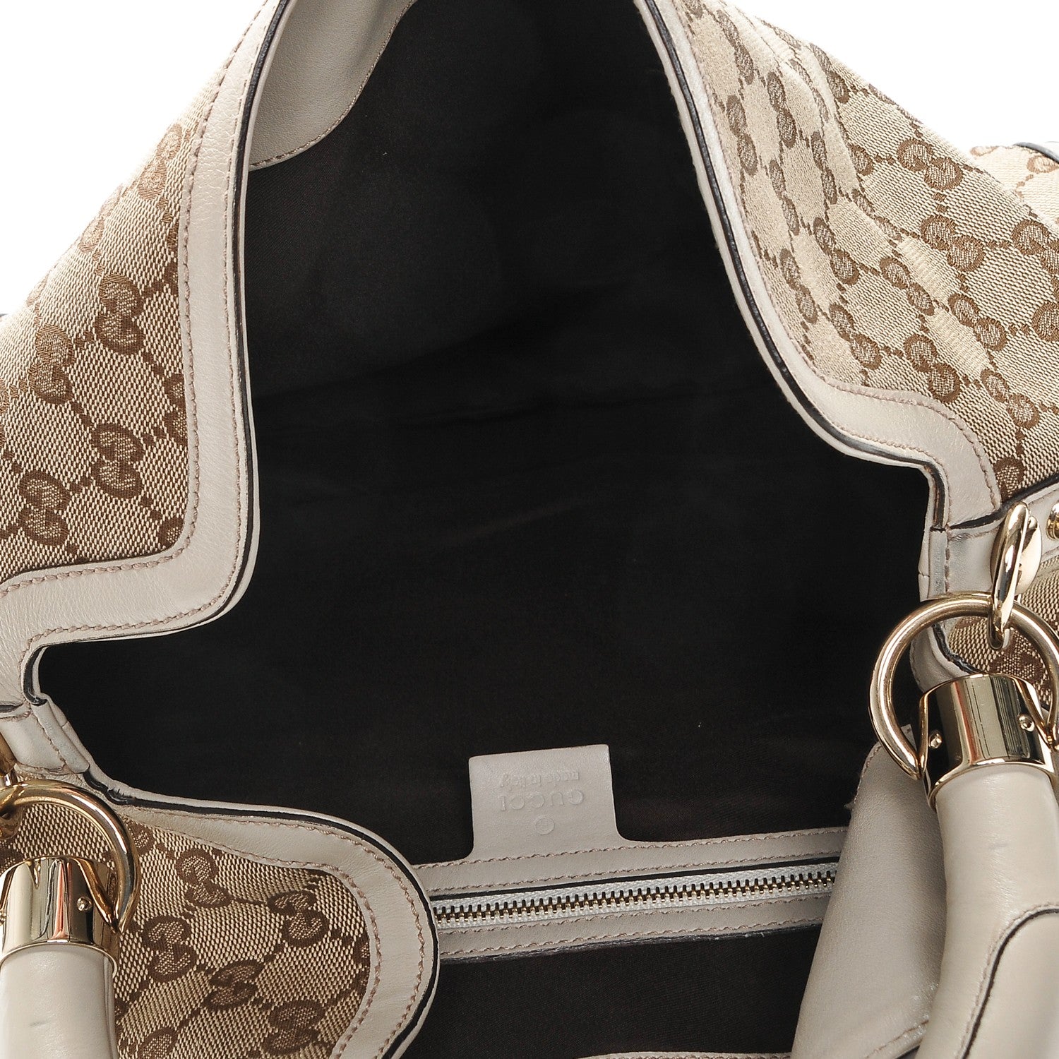 Gucci Monogram Medium Indy Top Handle Hobo Off White 5 of 6