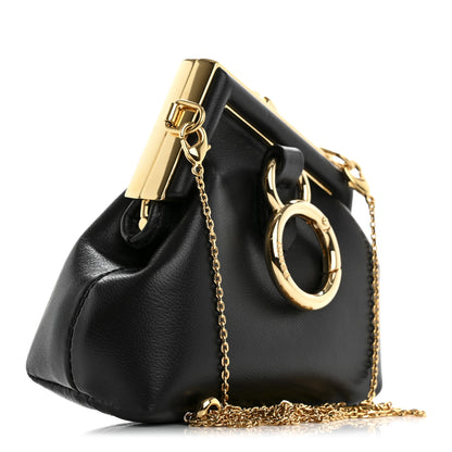 Fendi Shiny Nappa Nano Fendi First Bag Charm Black 3 of 12