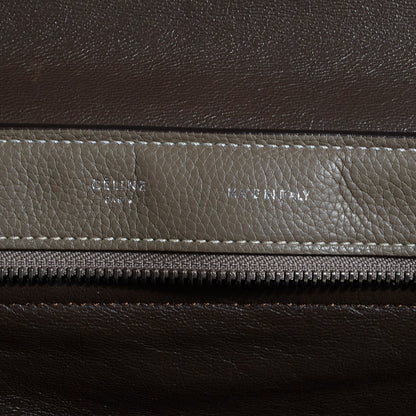 Celine Calfskin Suede Medium Trapeze Souris 6 of 9