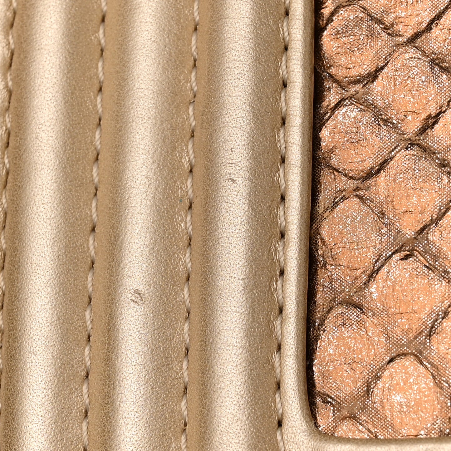 Snakeskin Calfskin Small Boy Flap Gold