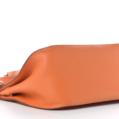 Hermes Taurillon Clemence Jypsiere 28 Orange 5 of 9