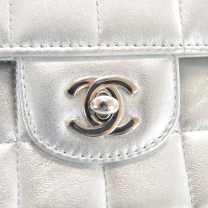Chanel Lambskin East West Chocolate Bar Flap Silver 8 of 11