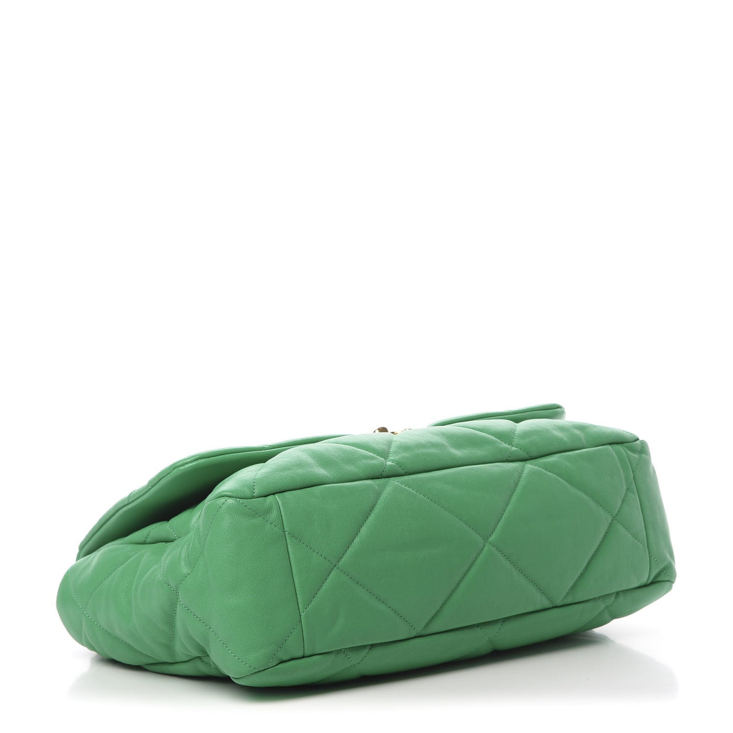 Goatskin Quilted Maxi 19 Flap Green