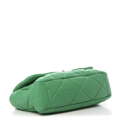 Chanel Goatskin Quilted Maxi 19 Flap Green 4 of 11