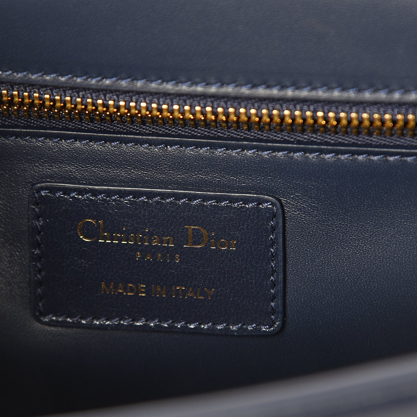 Shiny Crinkled Lambskin 30 Montaigne Flap Bag Indigo