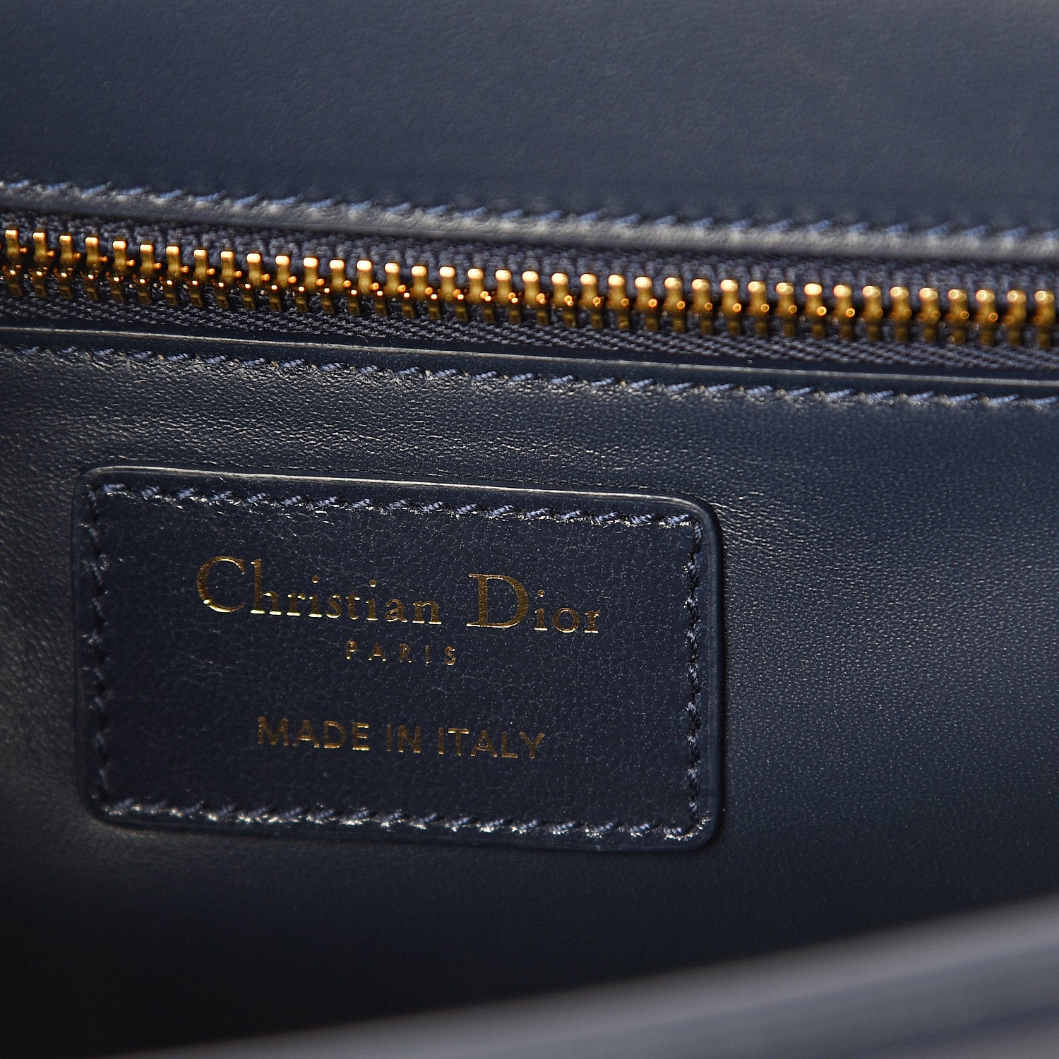 Christian Dior Shiny Crinkled Lambskin 30 Montaigne Flap Bag Indigo 5 of 7