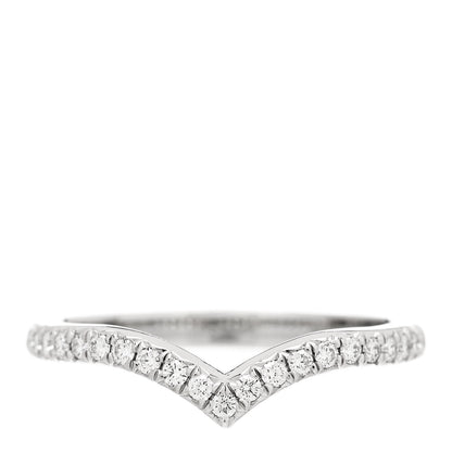 Tiffany Platinum Diamond Soleste V Band Ring 53 6.5 1 of 5