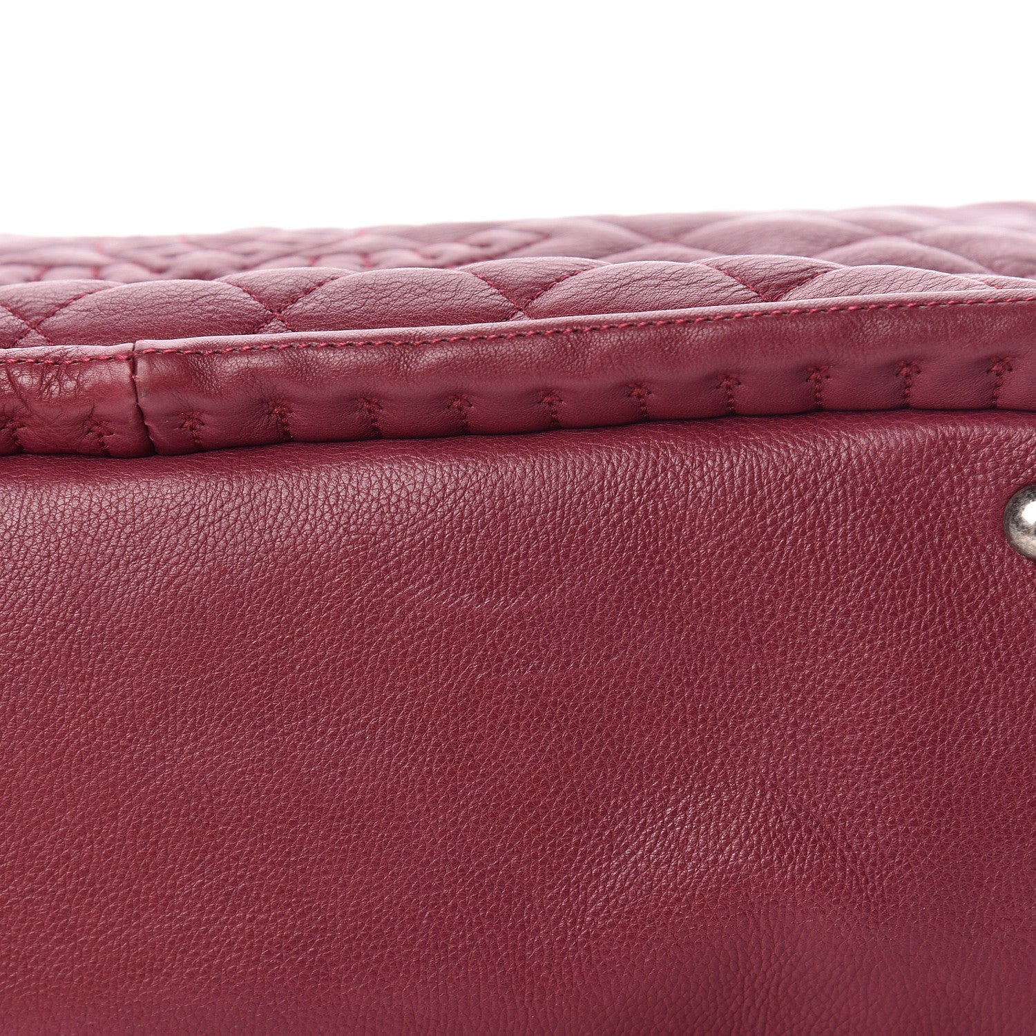 Chanel Calfskin Quilted Small Istanbul Tote Light Burgundy 11 of 13