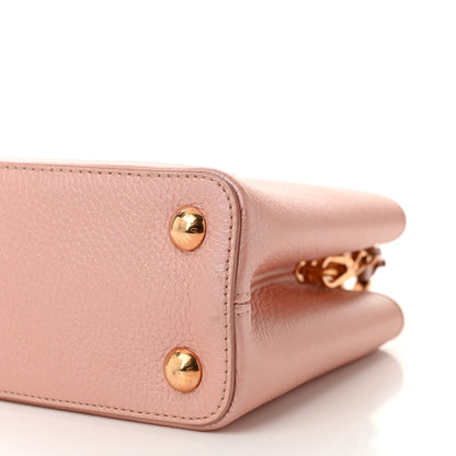 Louis Vuitton Metallic Taurillon Capucines BB Pearly Pink 9 of 9