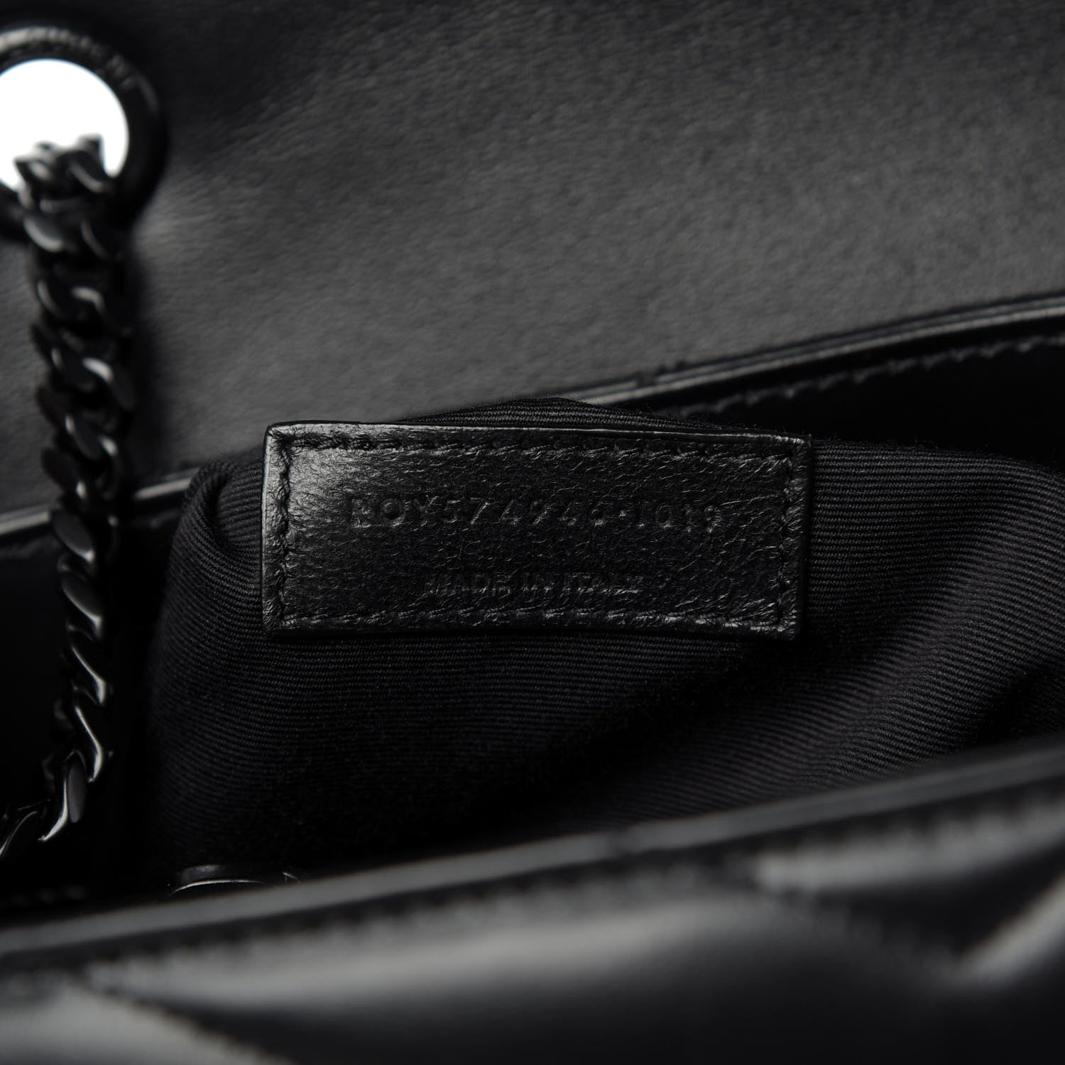 Saint Laurent Calfskin Y Quilted Monogram Medium Loulou Chain Satchel Black 9 of 13