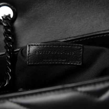 Saint Laurent Calfskin Y Quilted Monogram Medium Loulou Chain Satchel Black 9 of 13
