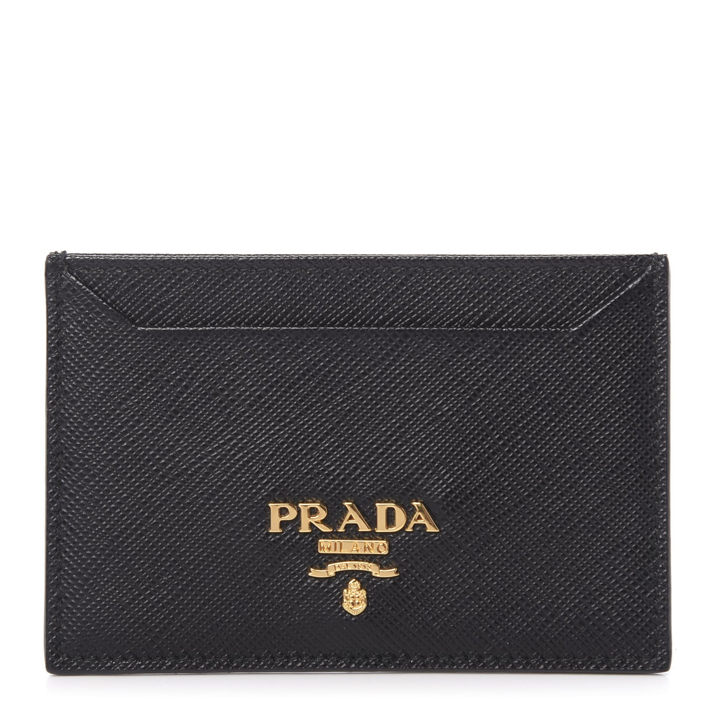 Saffiano Metal Card Case Black