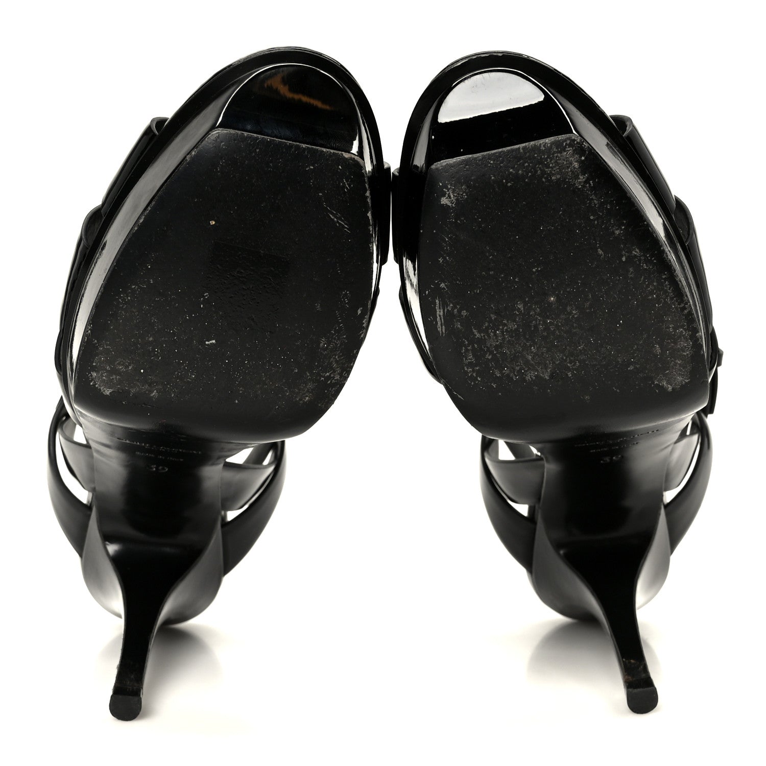 Saint Laurent Patent Tribute 75 Platform Sandals 39 Black 11 of 24