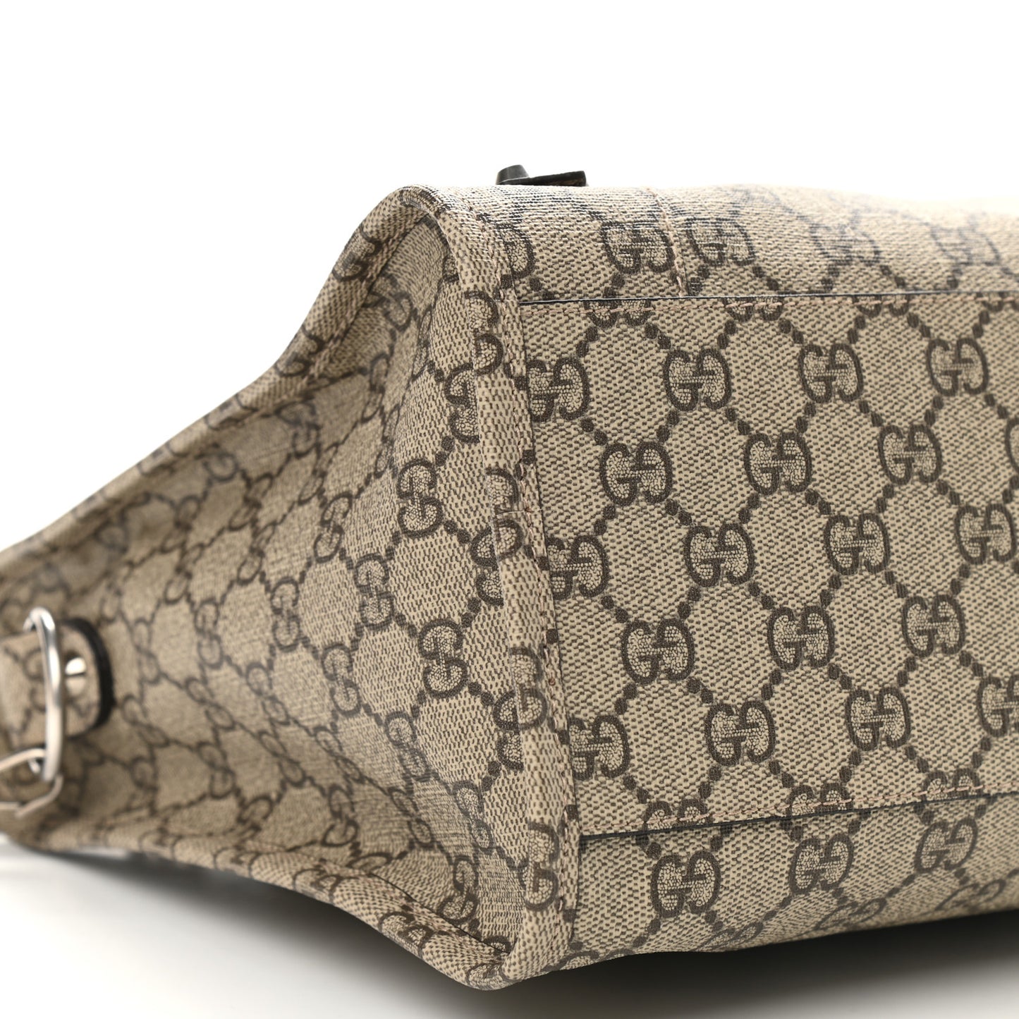 X GUCCI GG Supreme Monogram Neo Classic Silver Hardware City Beige Ebony