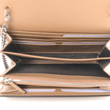 Gucci Dollar Calfskin Crystal Mini Dionysus Chain Wallet Natural Tan Black Diamond 5 of 9
