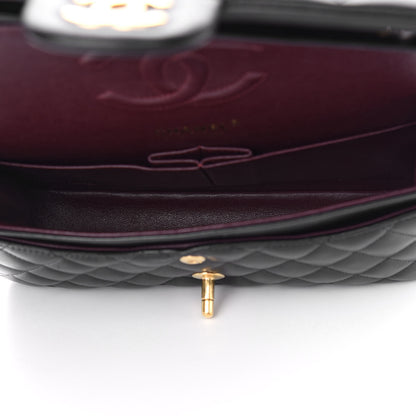Chanel Lambskin Quilted Medium Double Flap Black 5 of 12