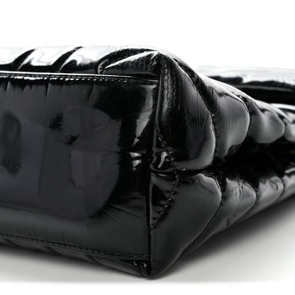 Saint Laurent Patent Y Quilted Monogram Small Loulou Chain Satchel Black 9 of 14