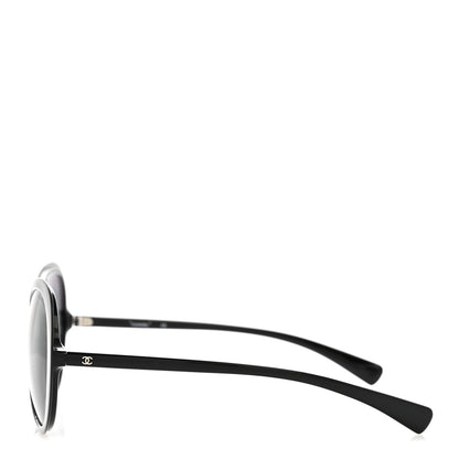 Chanel CC Oval Sunglasses A71227 Black 3 of 9