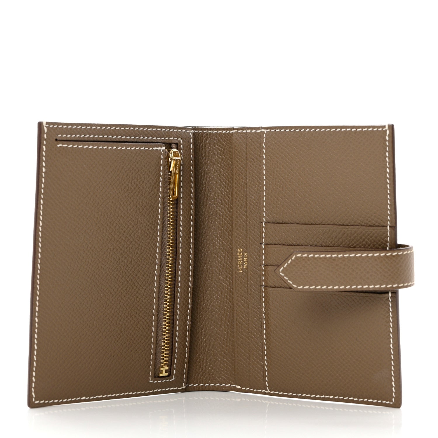Hermes Epsom Bearn Compact Wallet Etoupe 5 of 7