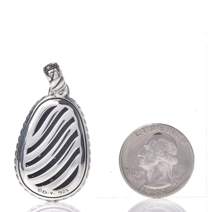 David Yurman Sterling Silver Diamond Midnight Melange Enhancer Pendant 2 of 4