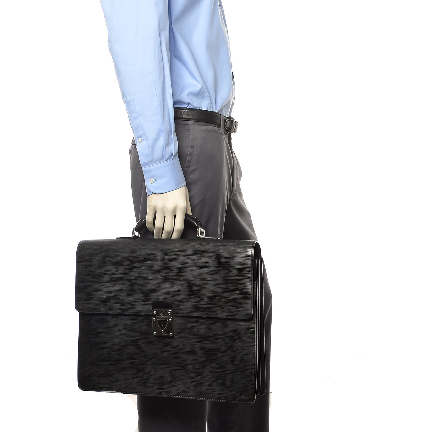 Louis Vuitton Epi Robusto 2 Compartment Briefcase Black 2 of 9
