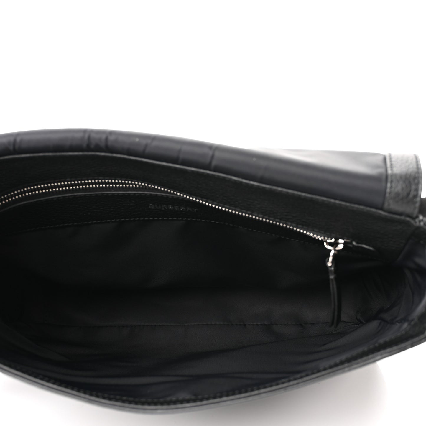Grainy Calfskin Embossed Bruno Messenger Black