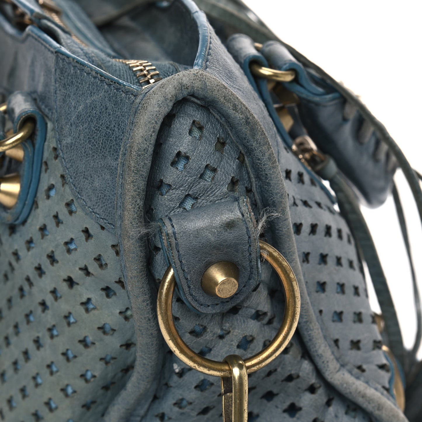 Agneau Laser Cut Cross Classic Gold Hardware Mini City