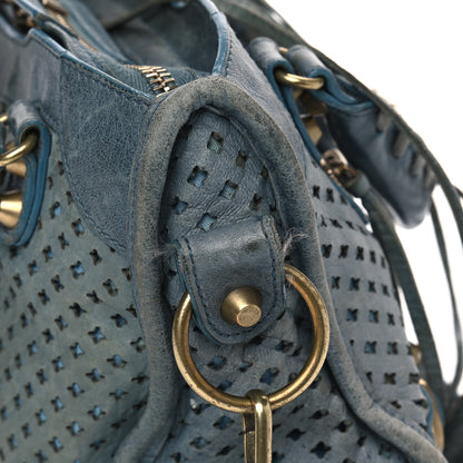 Balenciaga Agneau Laser Cut Cross Classic Gold Hardware Mini City 14 of 20