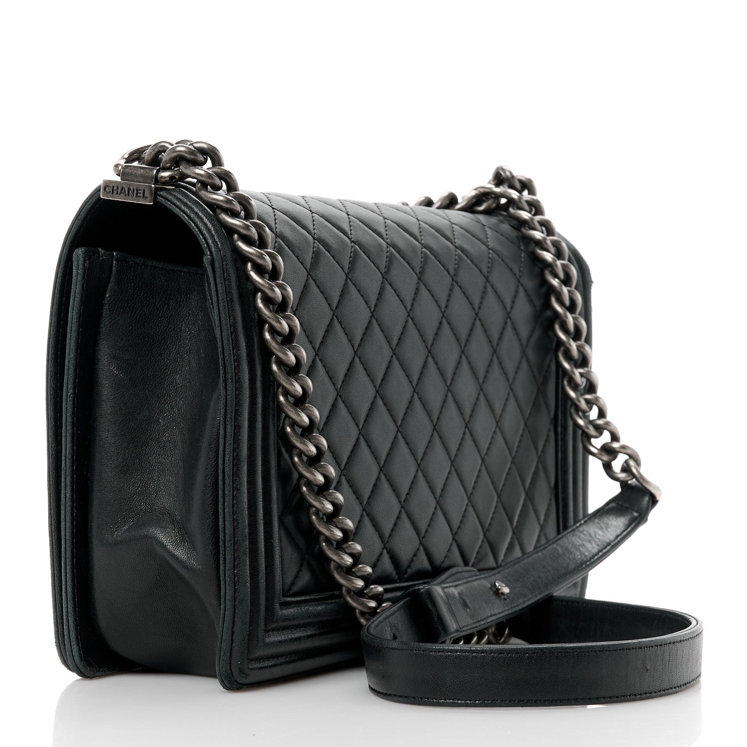 Chanel Calfskin Quilted New Medium Boy Flap Black 3 of 13