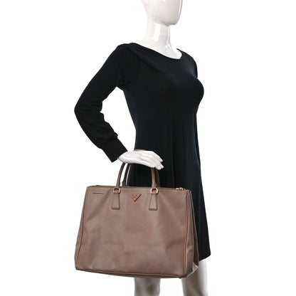 Prada Saffiano Large Galleria Double Zip Tote Cammeo 2 of 11