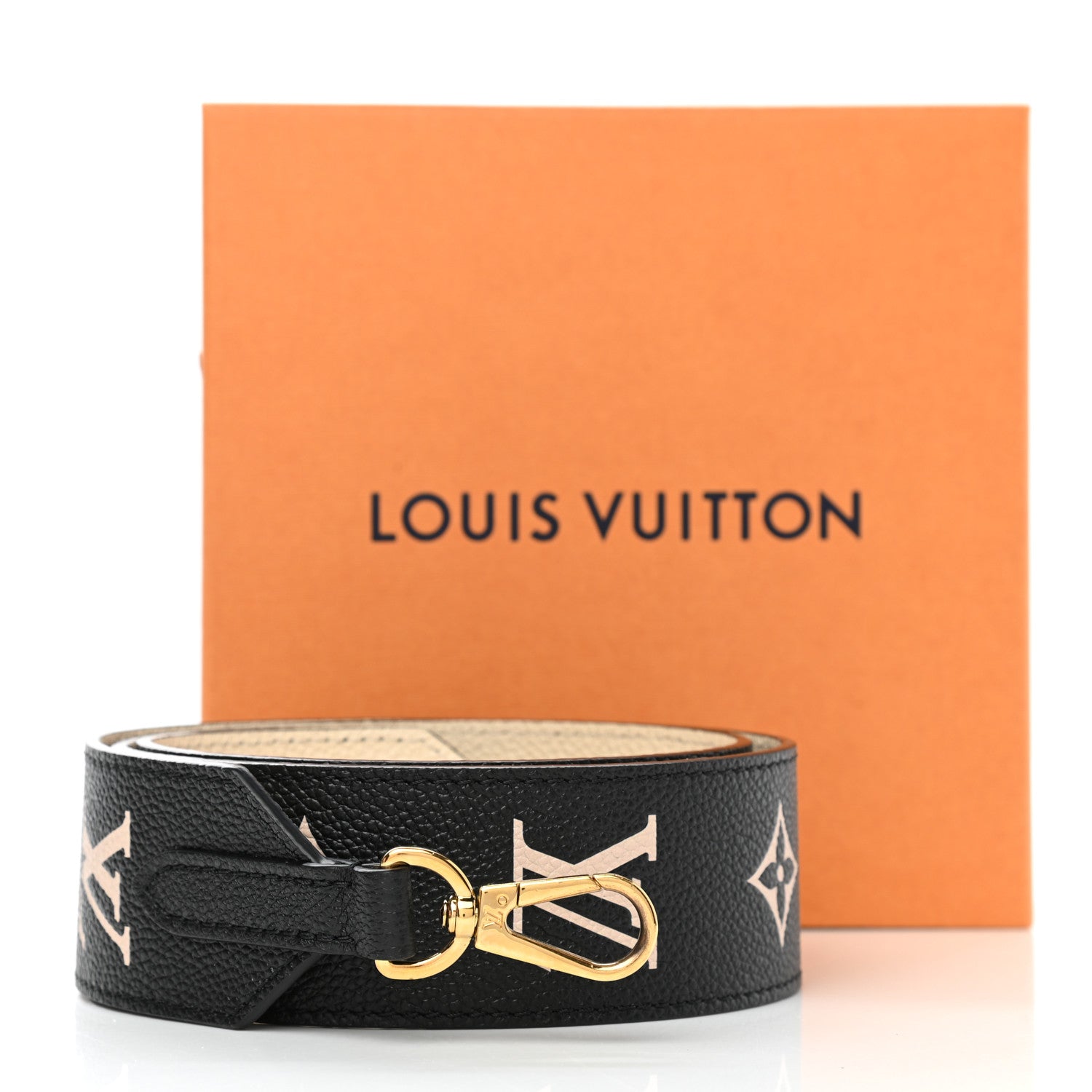 Louis Vuitton Empreinte Monogram Bandouliere Shoulder Strap Black Beige 6 of 6
