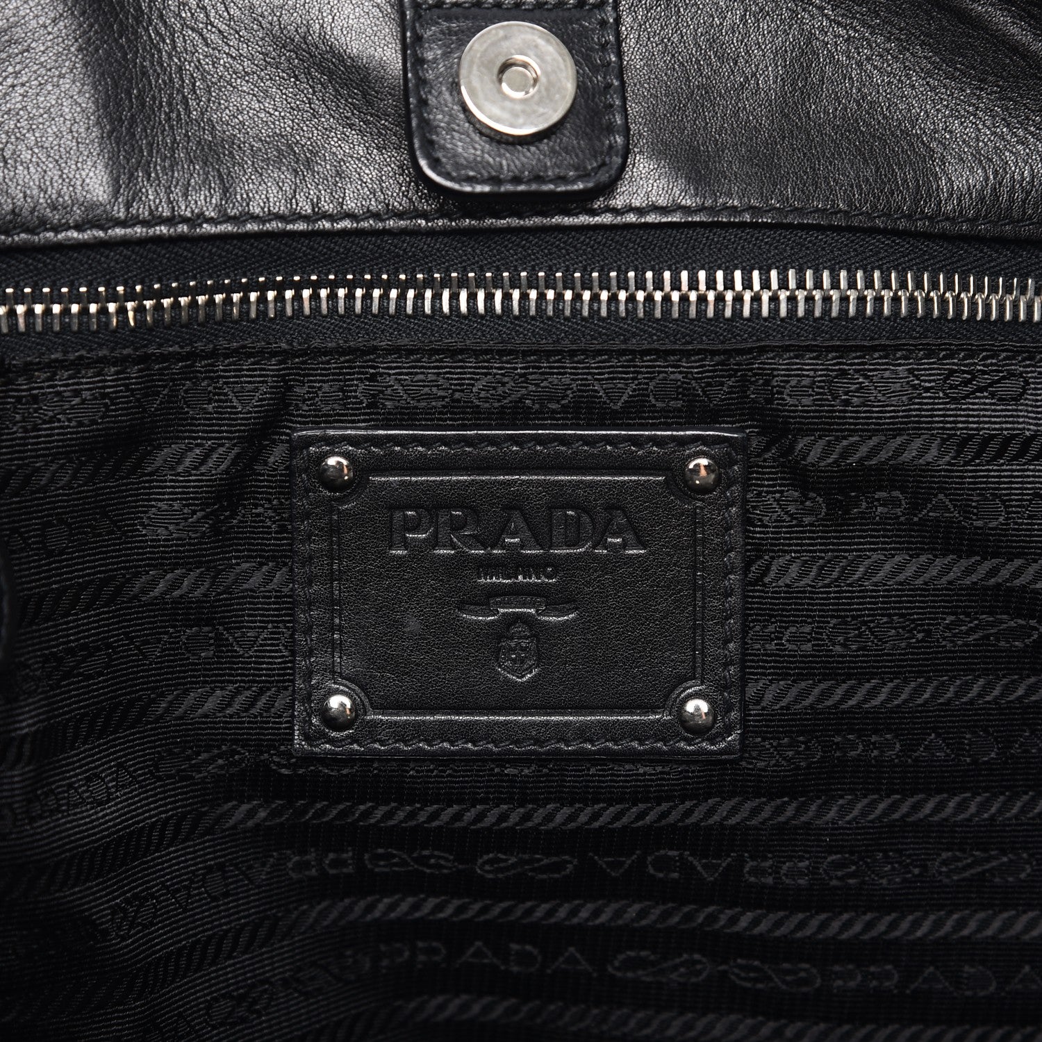 Prada Soft Calf Flap Shoulder Bag Nero Black 7 of 13