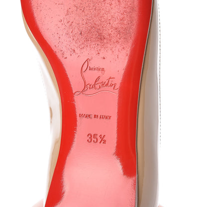 Christian Louboutin Patent PVC Paulina Flats 35.5 Beige Black 6 of 9