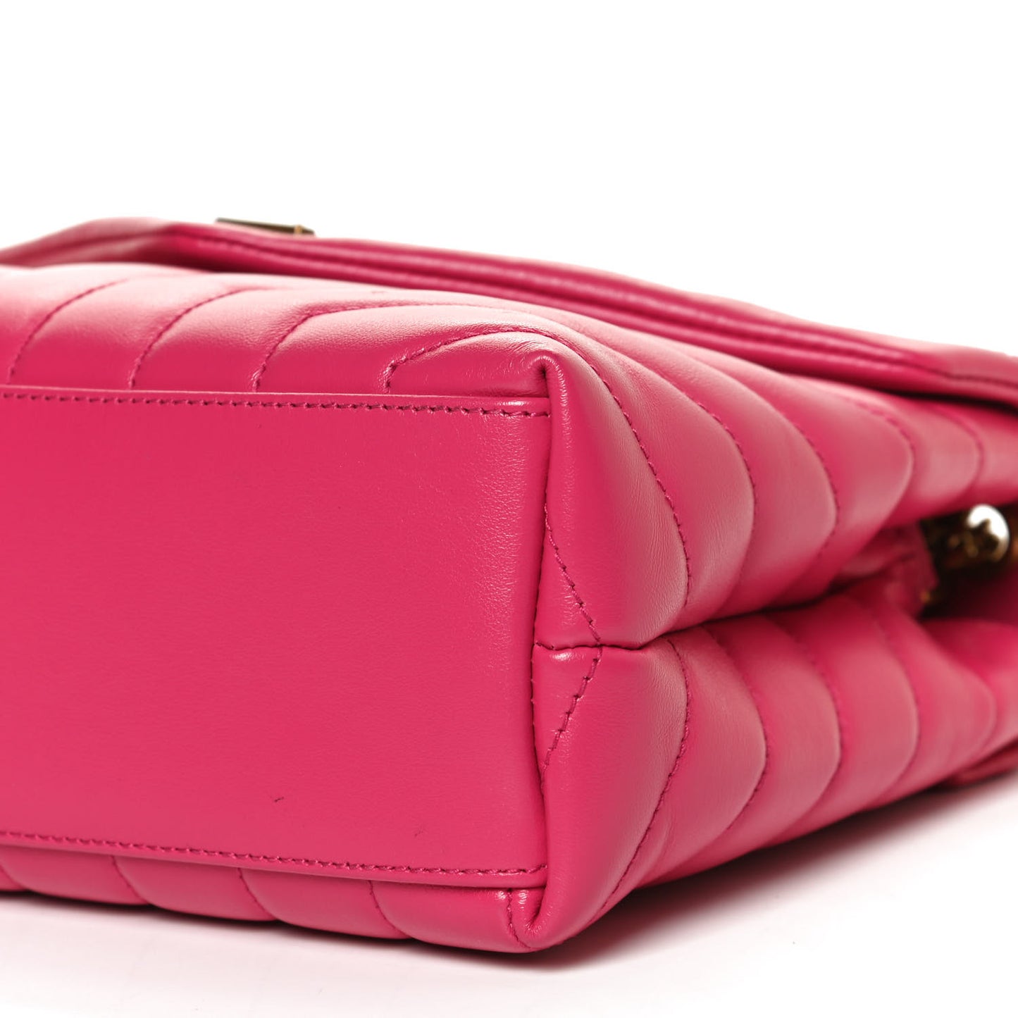Calfskin Y Quilted Monogram Small Loulou Chain Satchel Fresh Fuchsia