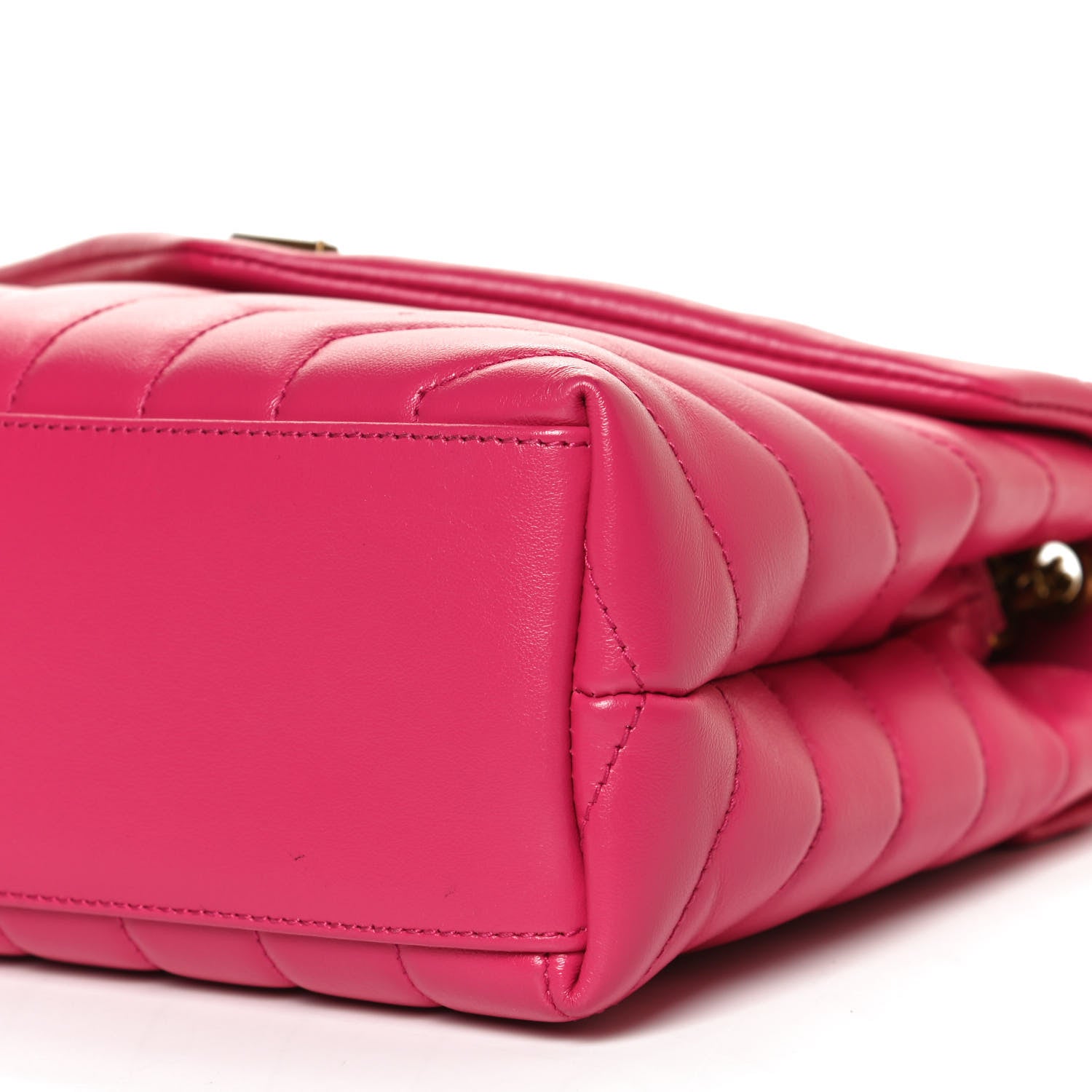 Saint Laurent Calfskin Y Quilted Monogram Small Loulou Chain Satchel Fresh Fuchsia 11 of 11