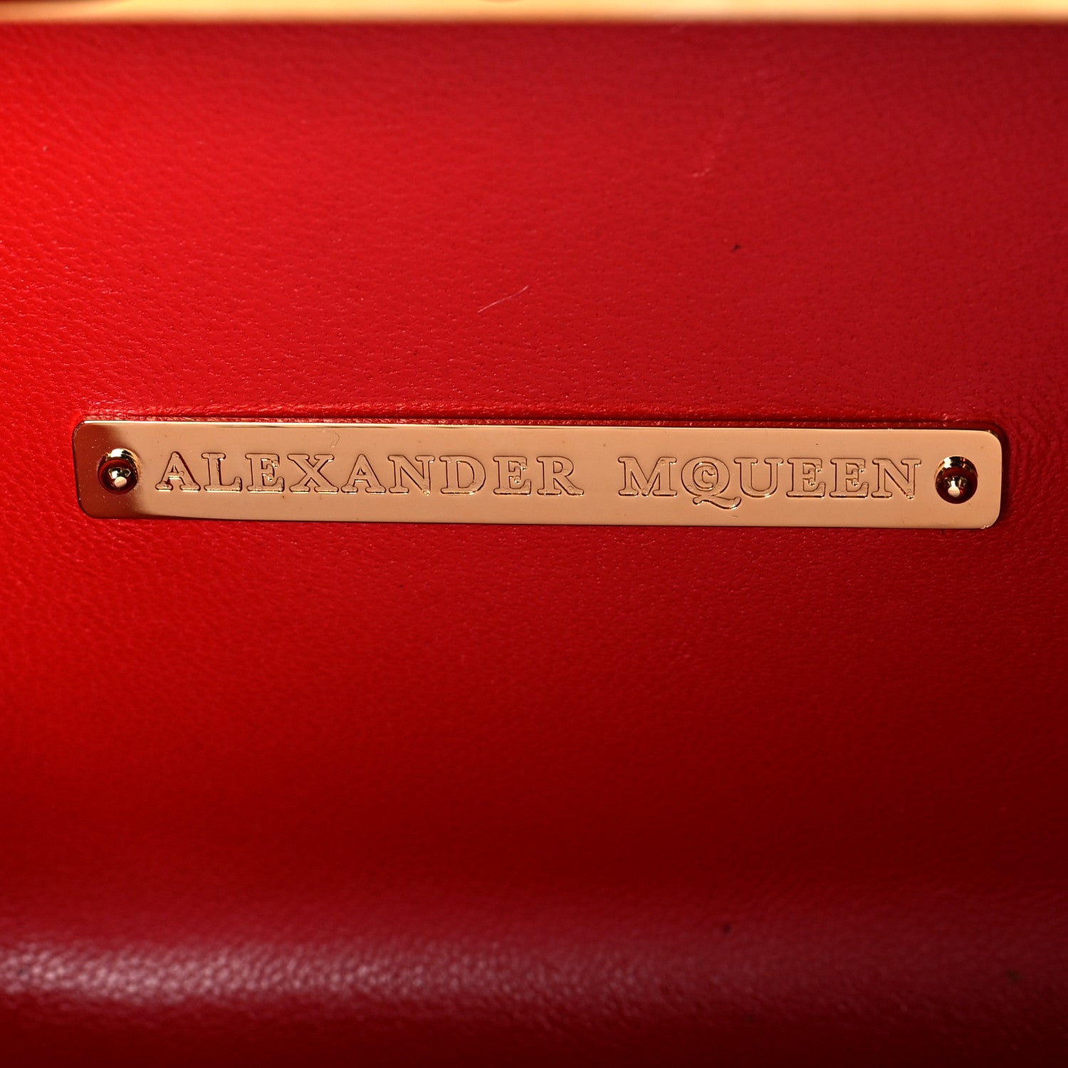 Alexander McQueen Patent Calfskin Britannia Skull Box Clutch Red Blue 6 of 12