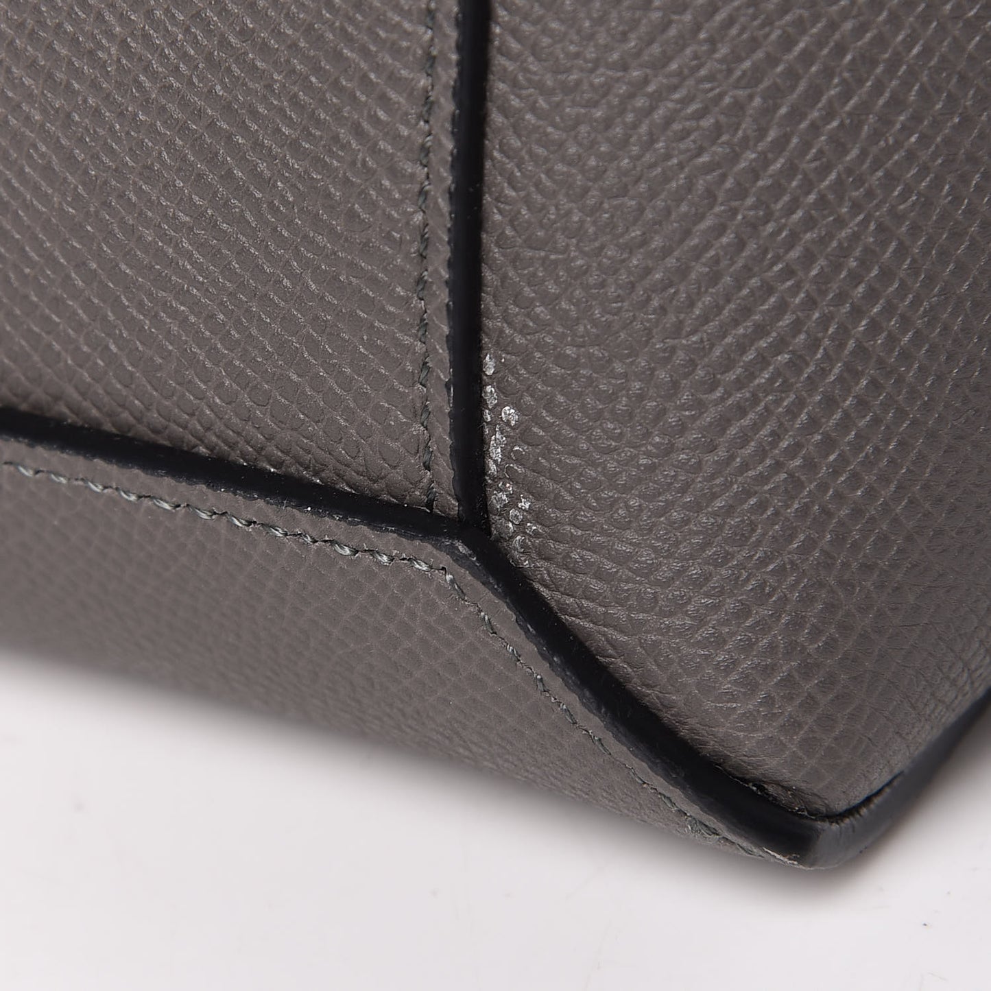 Grained Calfskin Nano Belt Bag Grey