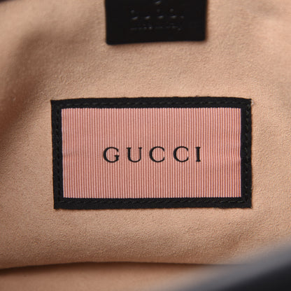Gucci Calfskin Matelasse GucciGhost Medium GG Marmont Chain Shoulder Bag Black New Acquamarine 8 of 11