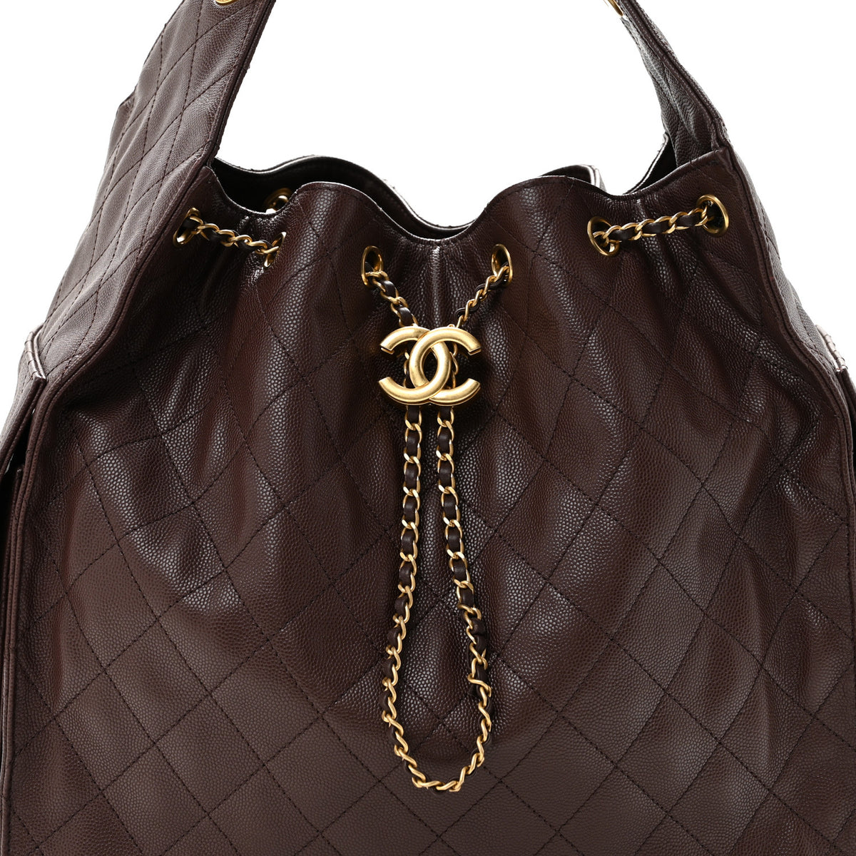 Chanel Caviar Quilted Medium Chanel 25 Handbag Dark Brown 9 of 13