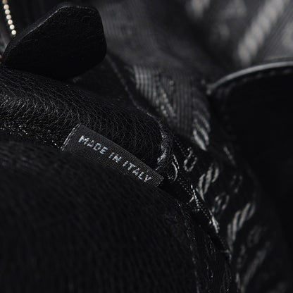 Prada Glace Calf Small Twin Pocket Tote Nero Black 9 of 12