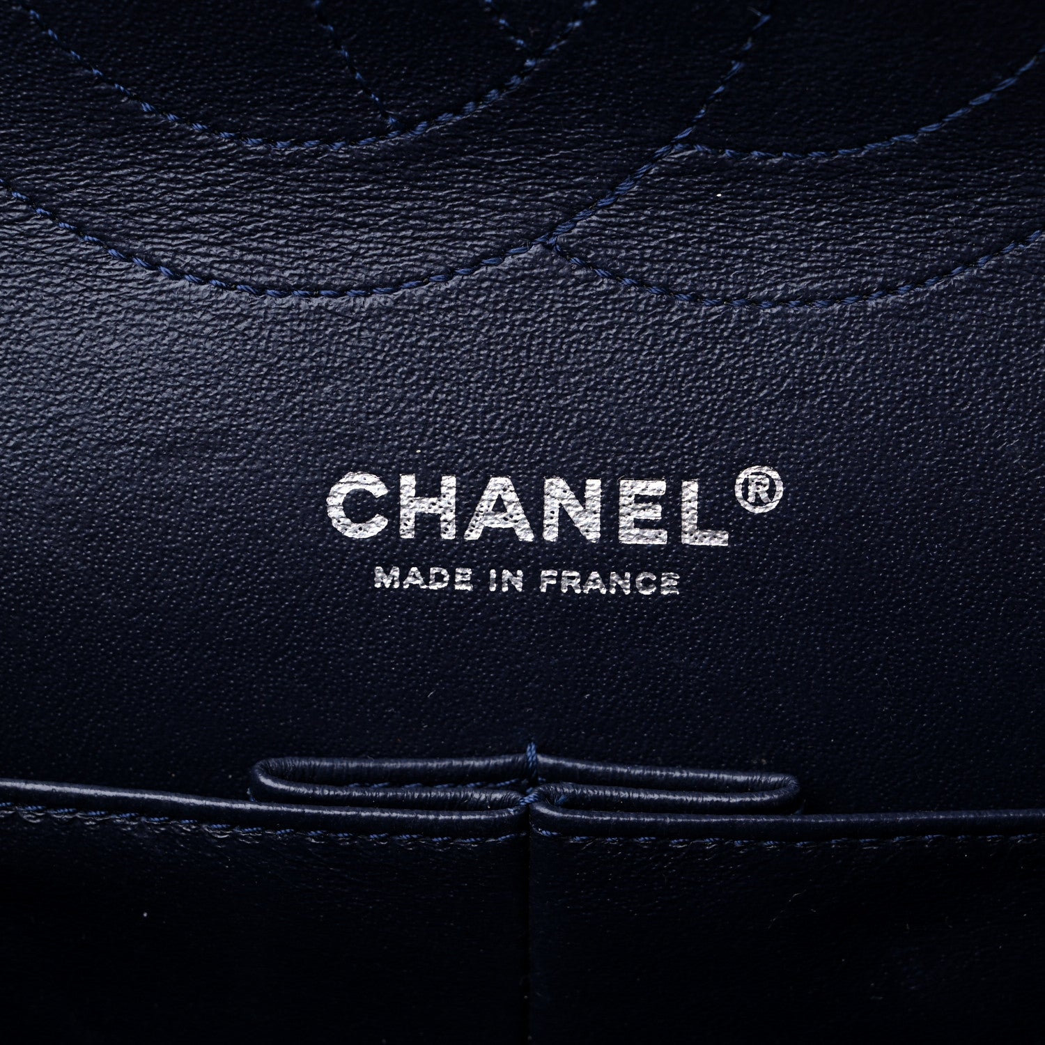 Chanel Calfskin Stitched Jumbo Double Flap Brown Blue 6 of 12